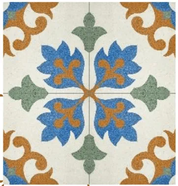 Midnight Bloom Heritage Athangudi Tiles for Elegant Floors