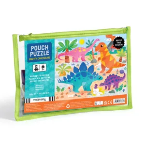 Mighty Dinosaurs 12pc Pouch Puzzle