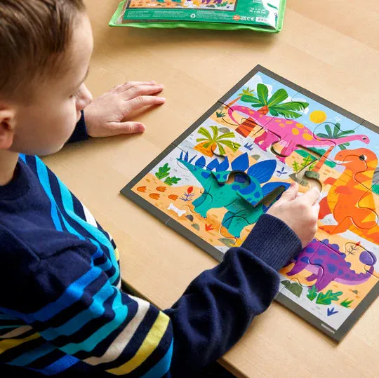 Mighty Dinosaurs 12pc Pouch Puzzle