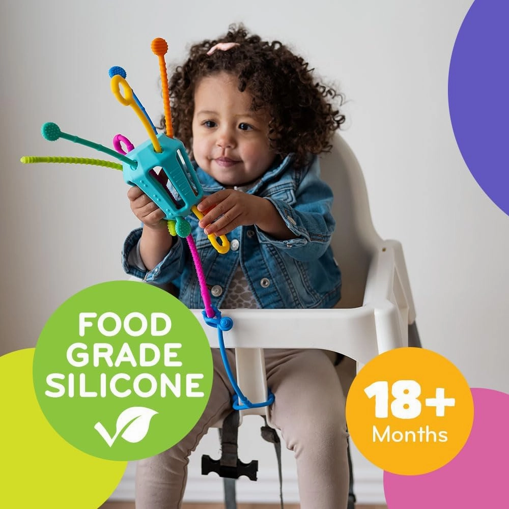 Mobi Zippee Activity Toy - Sensory Activities for Toddlers and Kids, BPA-Free & Food Grade Silicone, Montessori Learning Games for Ages  1 (Original)
