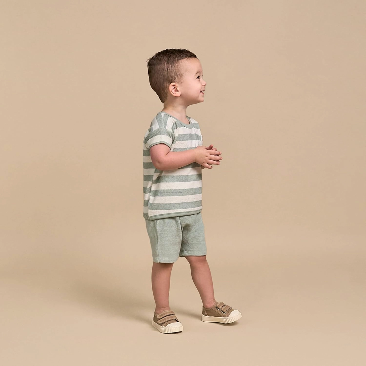Modern Moments by Gerber Baby Boys' 2-Piece Knit Terry Shirt and Short