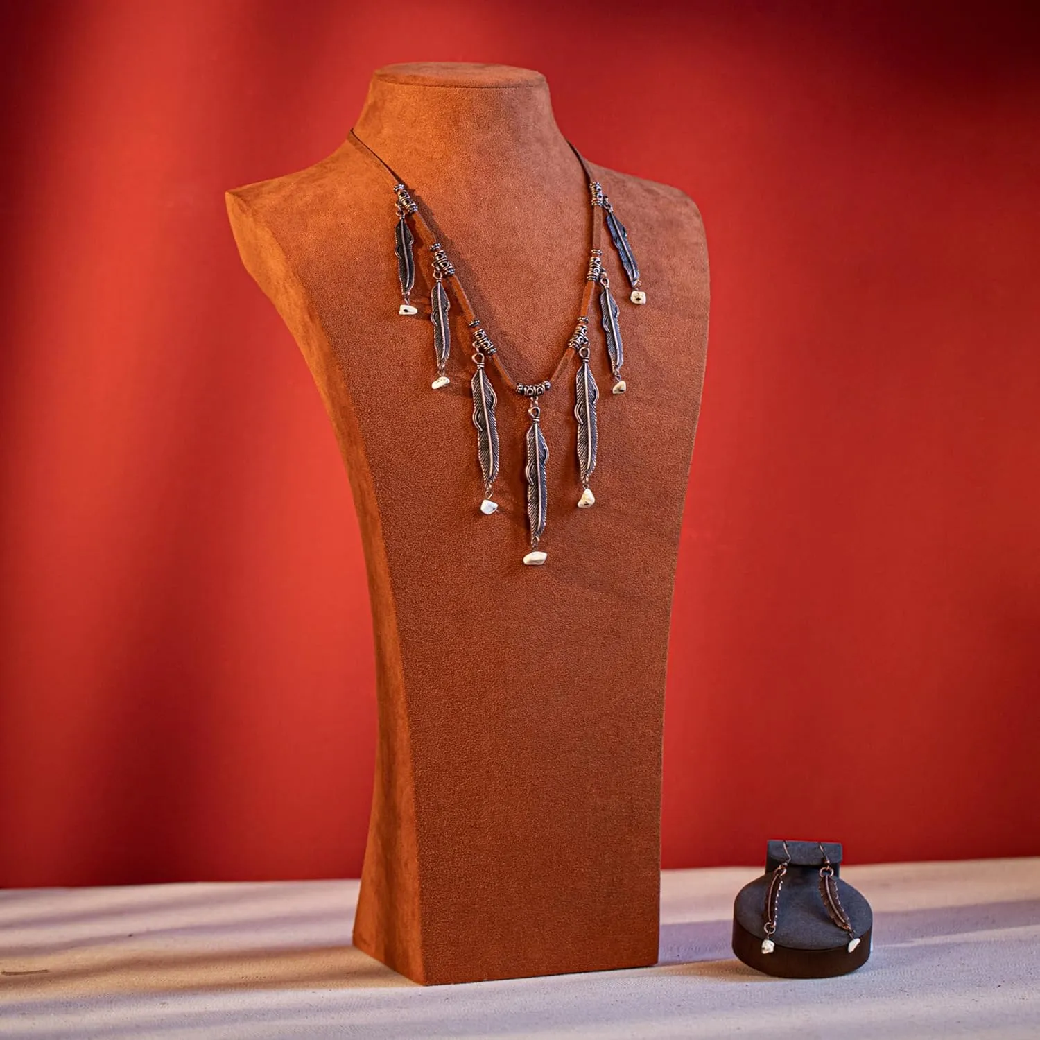 Montana West Wrangler Western Jewelry Set for Women Cowgirl Retro Concho Pendant Necklace Earring