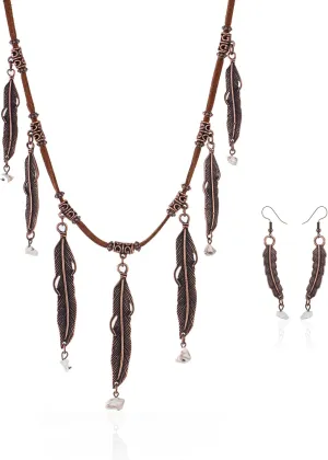 Montana West Wrangler Western Jewelry Set for Women Cowgirl Retro Concho Pendant Necklace Earring