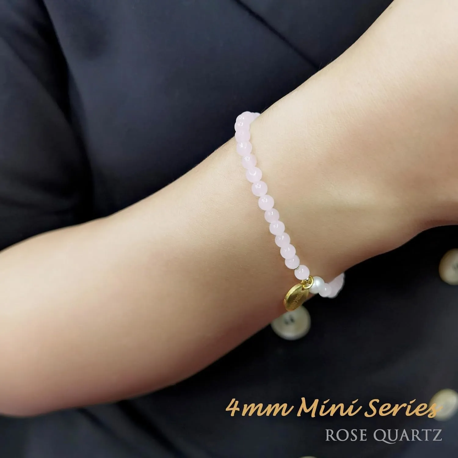 Morchic 4mm Natural Gemstone Beads Stretch Bracelet for Women, With Freshwater Pearls, Energy Gem Birthday Gift for Her 7.2”