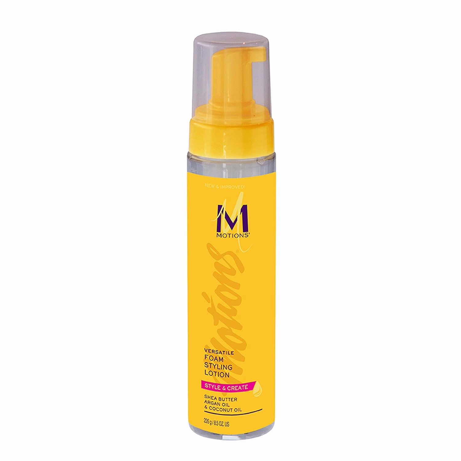 Motions Style and Create Versatile Foam Styling Lotion (3 Pack) - For Use on All Hair Types, Lightweight Formula, Contains Shea Butter, Argan Oil, Coconut Oil, 8.5 oz