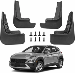Mud Flaps for Hyundai Kona 2018-2023 Mud Guards Splash Guards Tire Protector Mudguard Accessories Front & Rear 4pcs Set 2019 2020 2021 2022
