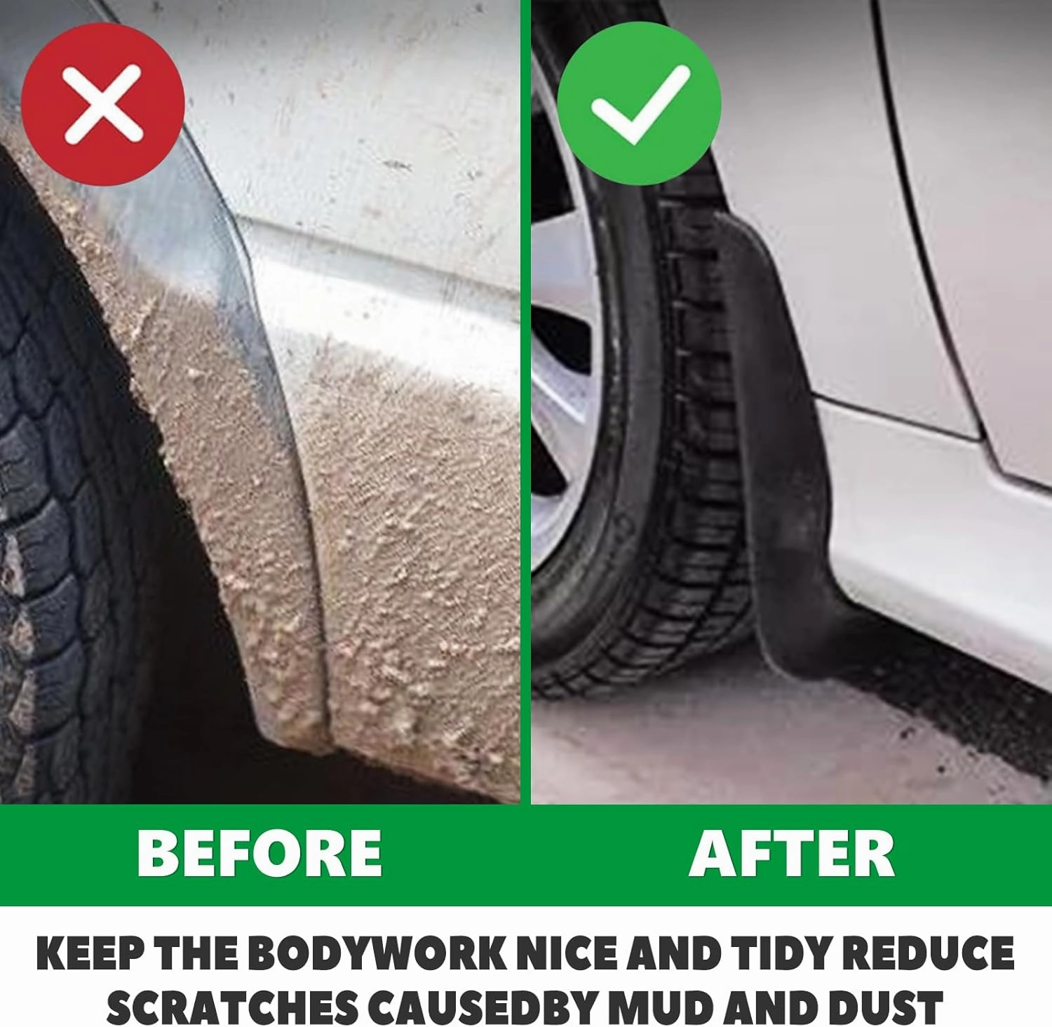 Mud Flaps for Hyundai Kona 2018-2023 Mud Guards Splash Guards Tire Protector Mudguard Accessories Front & Rear 4pcs Set 2019 2020 2021 2022