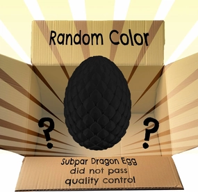 MunnyGrubbers - Dragon Egg Only - XL 8.5'' x 5.5'' - (Subpar Random Color Egg),Black