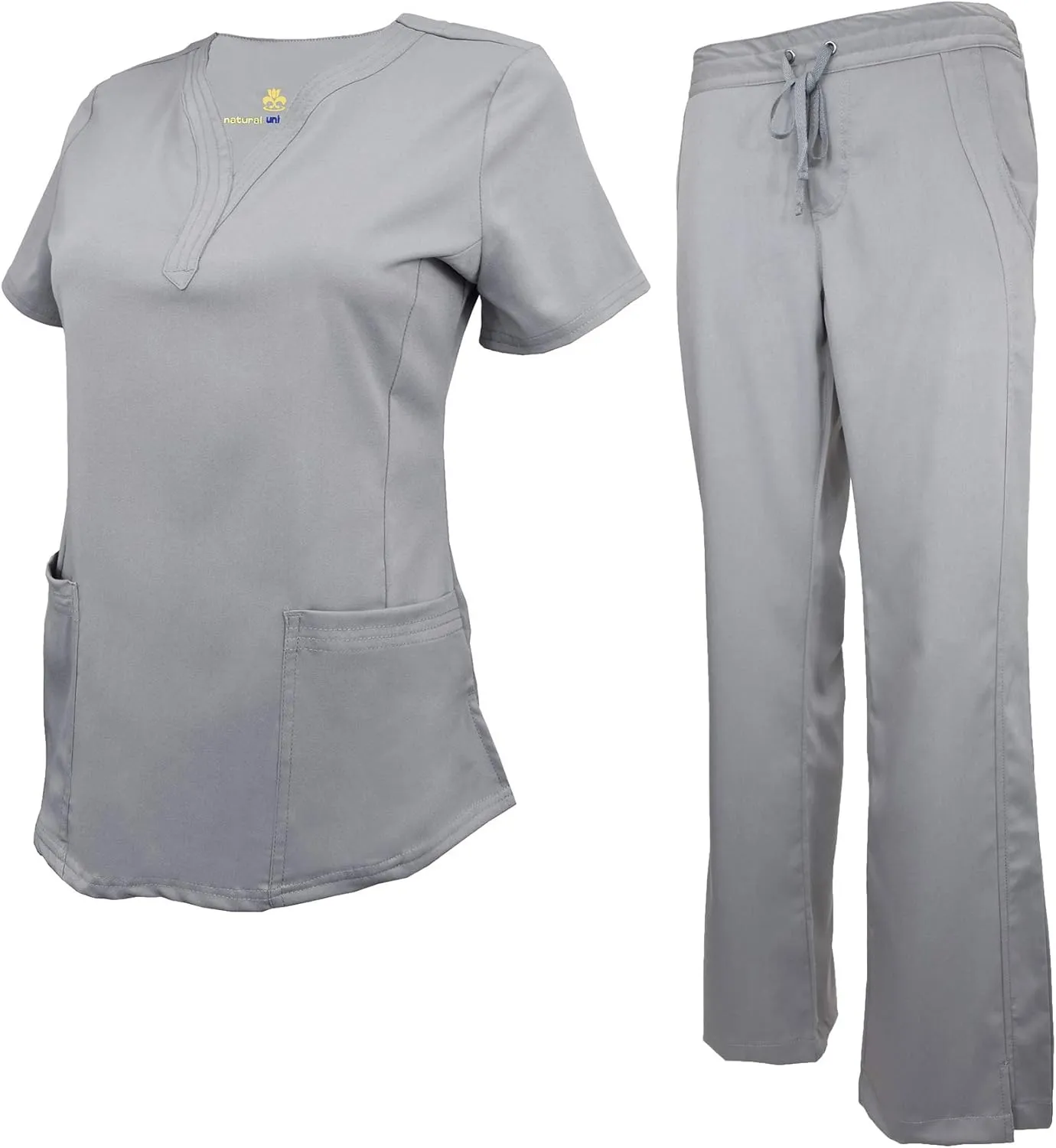 Natural Uniforms Women's Ultra Soft Y-Neck Scrub Set 8200-9200