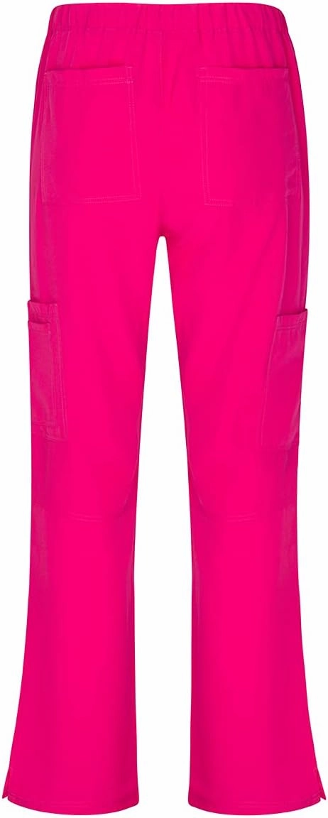 Natural Uniforms Women's Cool Stretch V-Neck Top and Cargo Pant Scrub Set with Regular and Petite Sizes