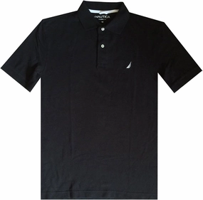 Nautica Men's Short Sleeve Solid Classic Fit Cotton Pique Polo Shirt