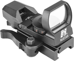 NcStar, Red & Green Reflex Sight with 4 Reticles and QR Mount, Black