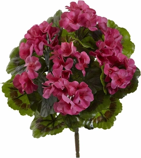 Nearly Natural Geranium Artificial Bush UV Resistant, Set of 4 (Indoor/Outdoor)