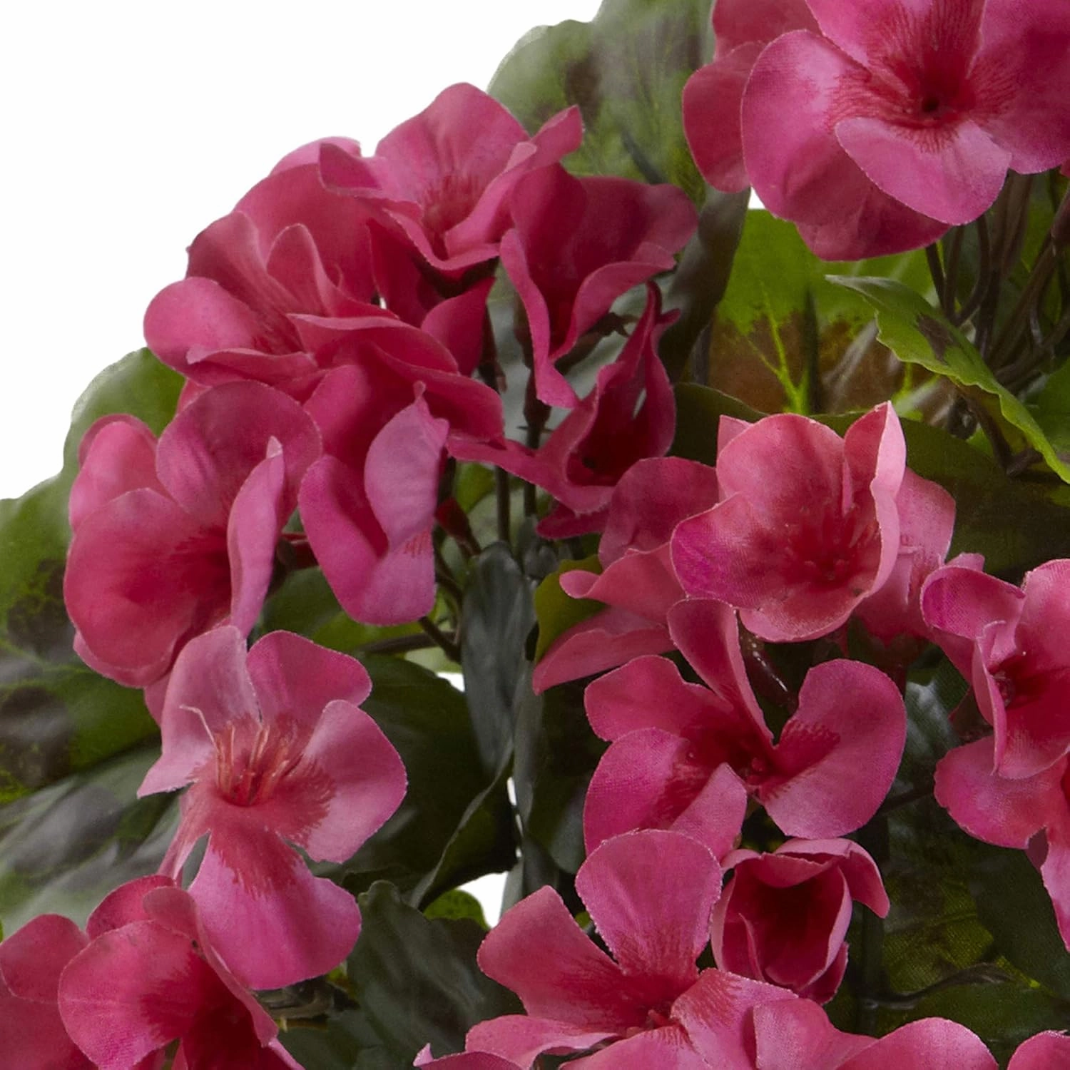 Nearly Natural Geranium Artificial Bush UV Resistant, Set of 4 (Indoor/Outdoor)