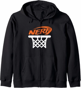 Nerf Slam Dunk Basketball Net Classic Logo Zip Hoodie