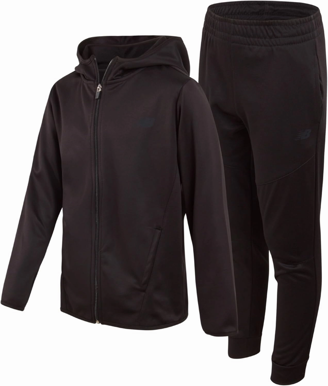 New Balance Boys Sweatsuit - 2 Piece Active Fleece Zip Sweatshirt and Sweatpants - Performance Jogger Pants Set: Boys, 8-16