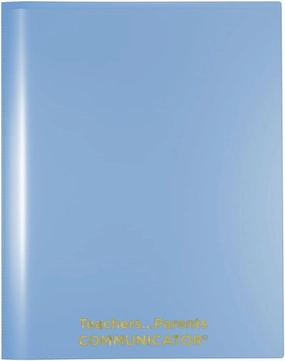 Nicky's Folders® English Communicator, Parent-Teacher Folder, Patented Tear-Resistant Flexible Plastic 2 Inside Pockets, 2 Exterior Sleeves, Letter Size Paper, Single Color(24 Pack) (Powder Blue)
