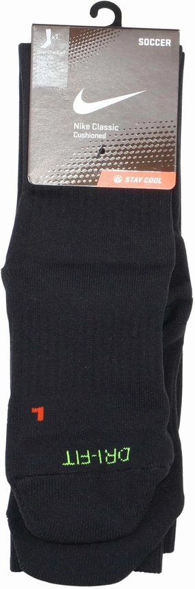 Nike Classic II Cushioned Over The Calf Soccer Socks-Black-Large