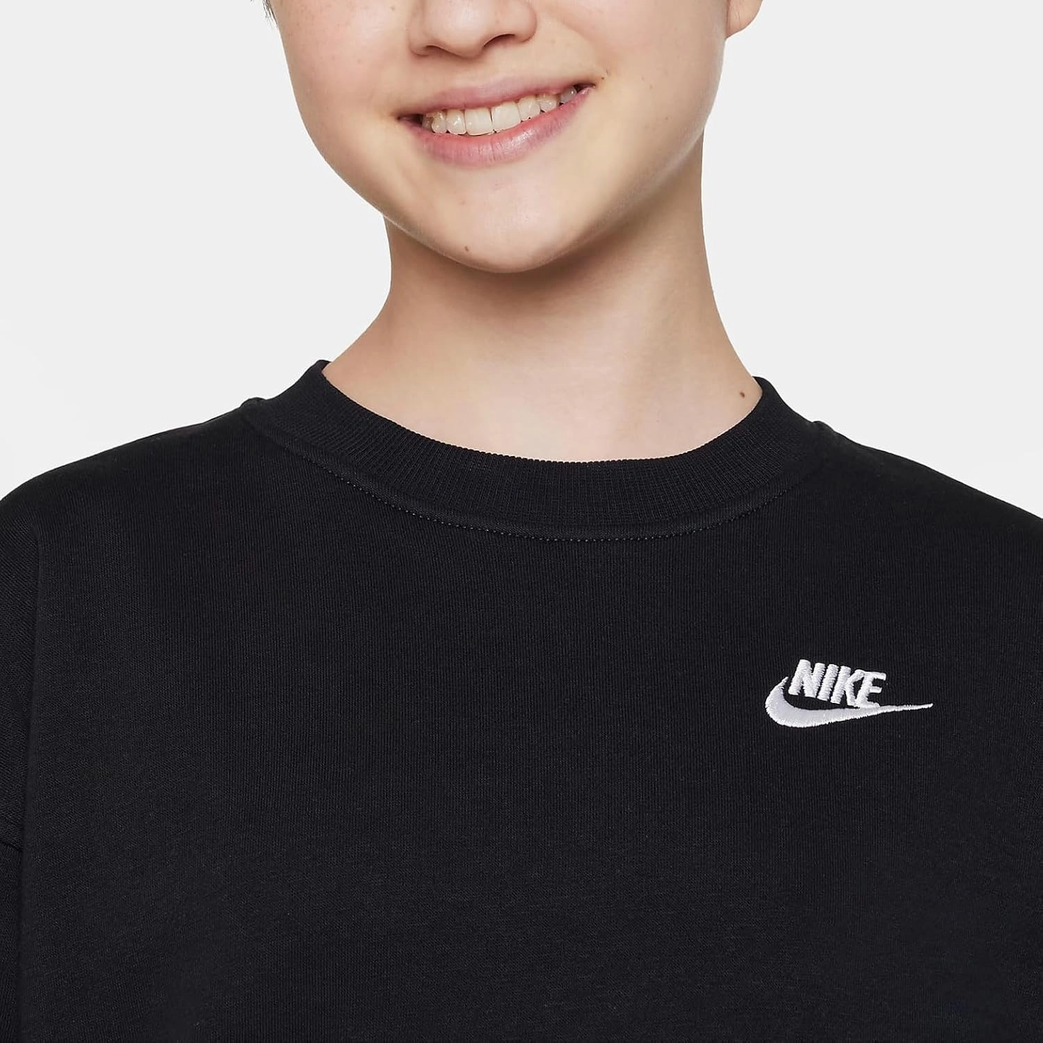 Nike Girls' Sportswear Club Fleece Oversized Sweatshirt
