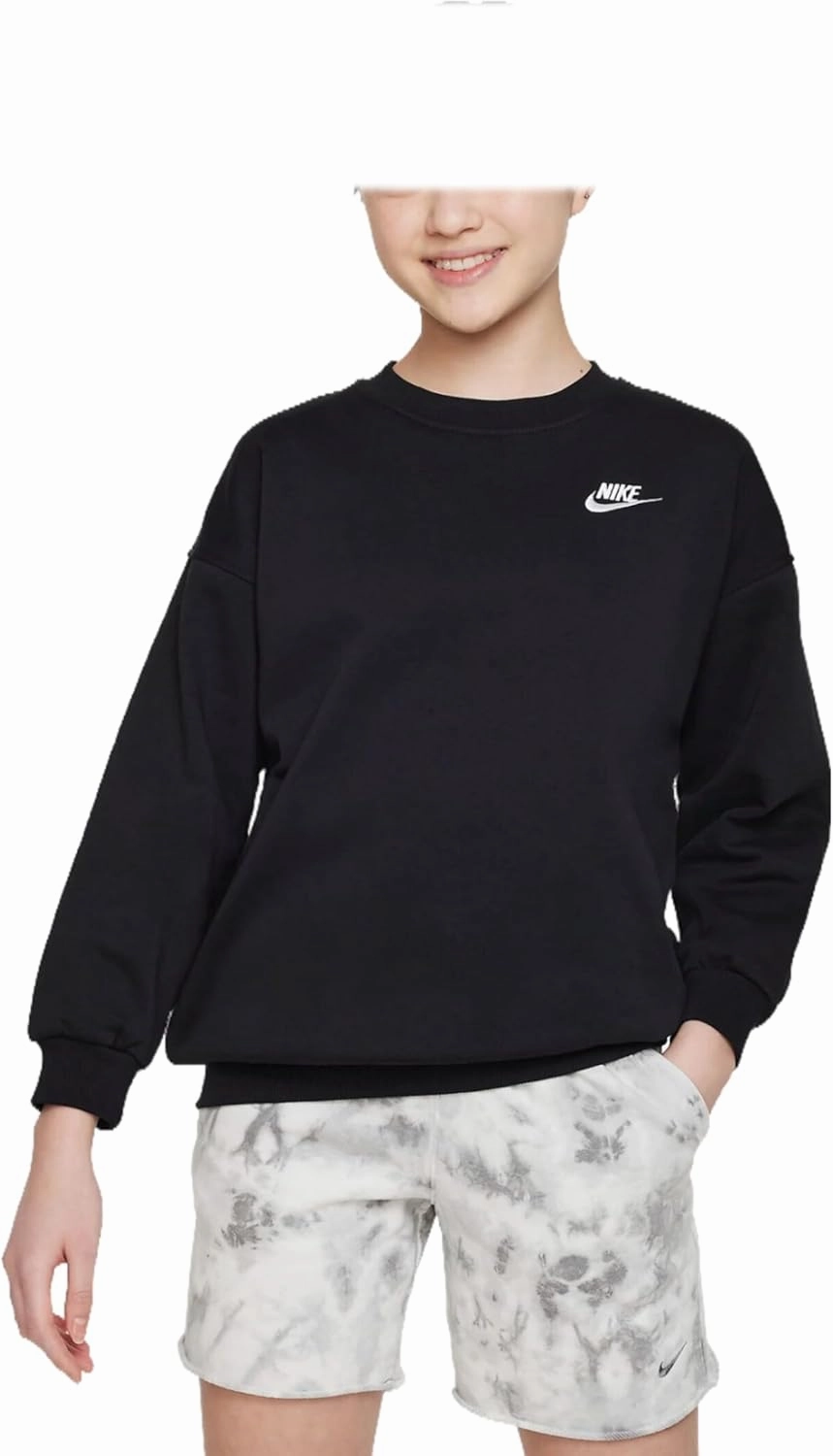 Nike Girls' Sportswear Club Fleece Oversized Sweatshirt