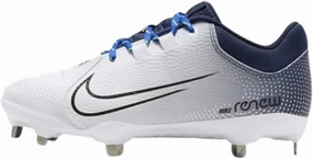Nike Hyperdiamond 4 Pro Metal Softball Cleats Midnight Navy/White/Volt/Black Sz 7