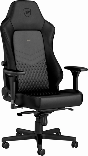 noblechairs Hero Gaming Chair/Office Chair with Lumbar Support, Real Leather, Black