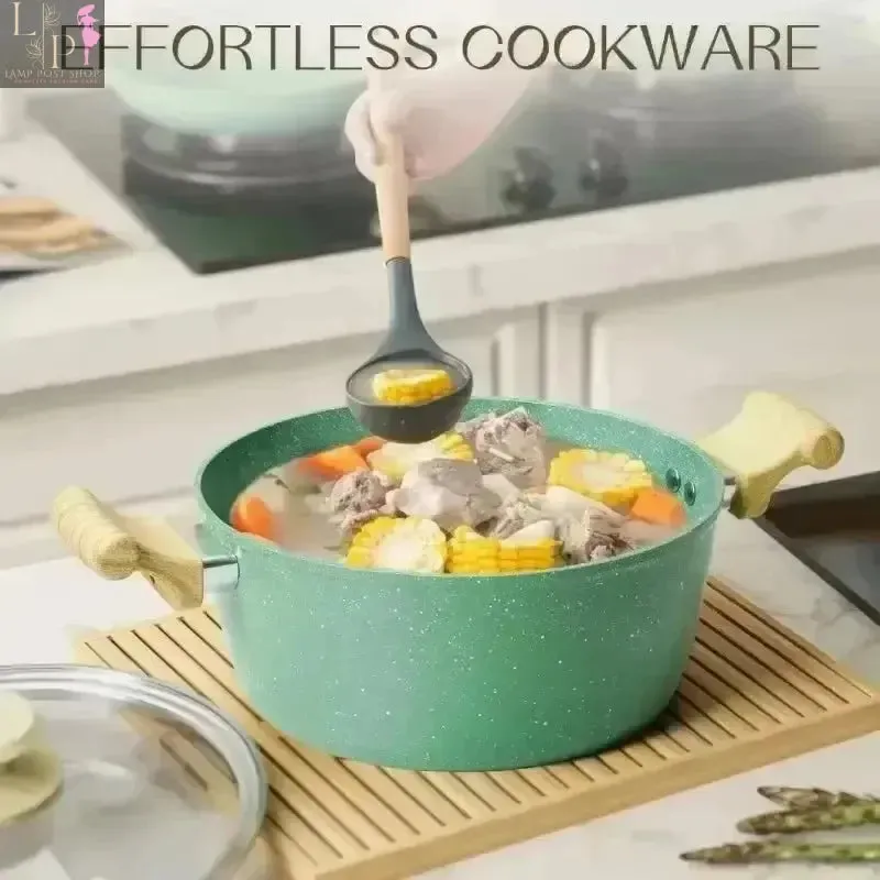 Nonstick 8-Piece Cookware Set with Lids - Frying Pan, Stockpot, Milk Pot