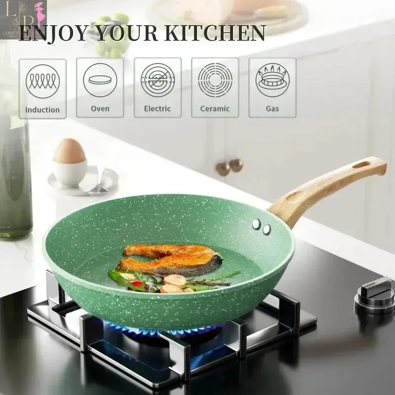Nonstick 8-Piece Cookware Set with Lids - Frying Pan, Stockpot, Milk Pot