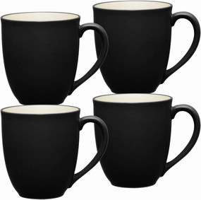Noritake Colorwave Graphite Set of 4 Mugs, 12 oz.