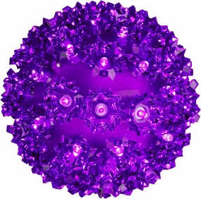 Novelty Lights LED 6in 50 Light Starlight Sphere, Purple, Ornament Ball Light, 5ft Hanging Cord with S Hook, 12ft Power Cord with Stackable Plug, Commercial Grade