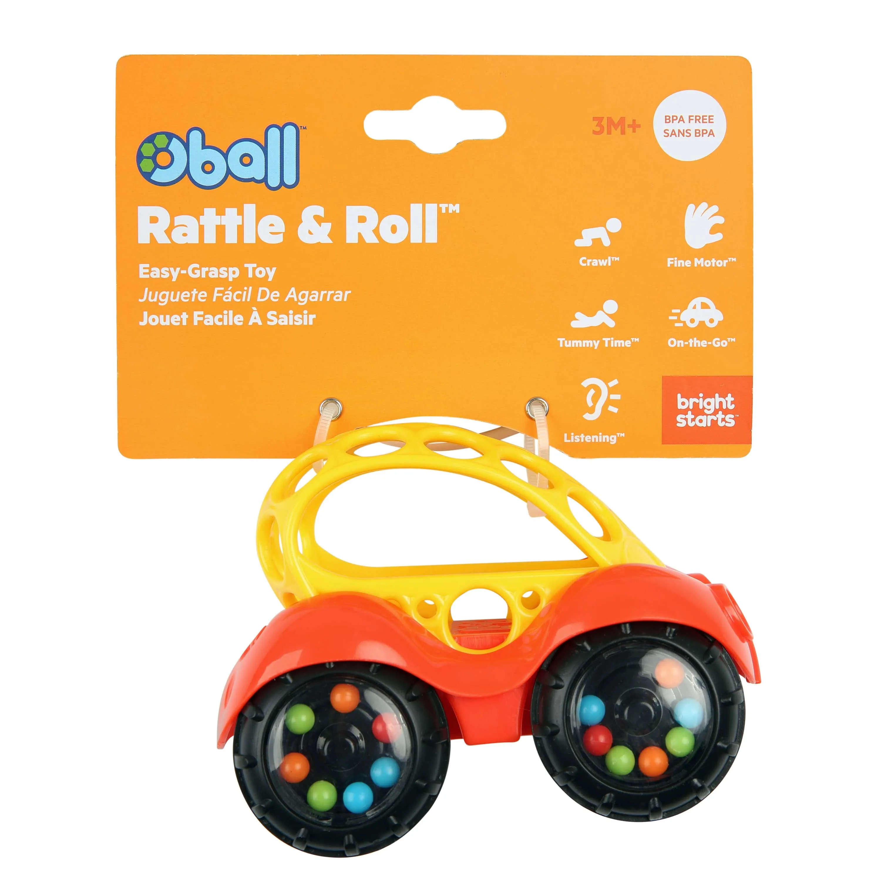 O Ball Rattle & Roll - Red & yellow