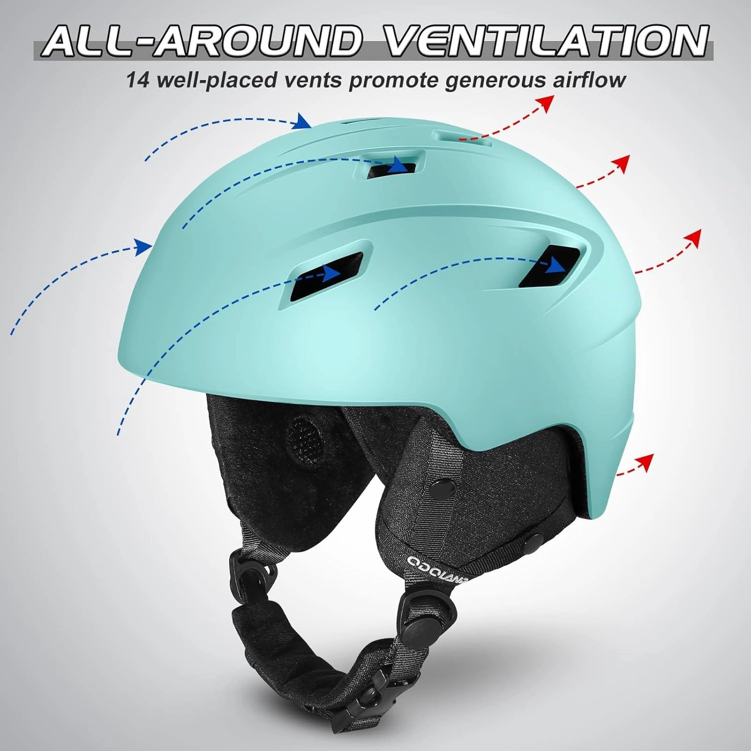 Odoland Ski Helmet and Goggles Set, Snowboard Helmet Glasses for Men, Women & Youth - Shockproof/Windproof Gear for Skiing, Snowboarding