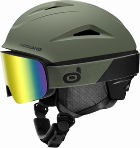 Odoland Ski Helmet, Snowboard Helmet with Ski Goggles, Audio Compatible, Shockproof, Windproof, Snow Sports Helmet and Protective Glasses for Men Women Youth