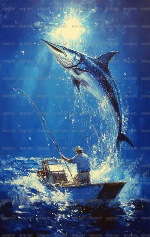 Oil Painting Art Sea Fishing Challenging 1000 Piece Jigsaw Puzzle Jigsaw Puzzles for Adults Children The Young Jigsaw Puzzles for Adult Puzzle Game 1000 Piece Toys Gift