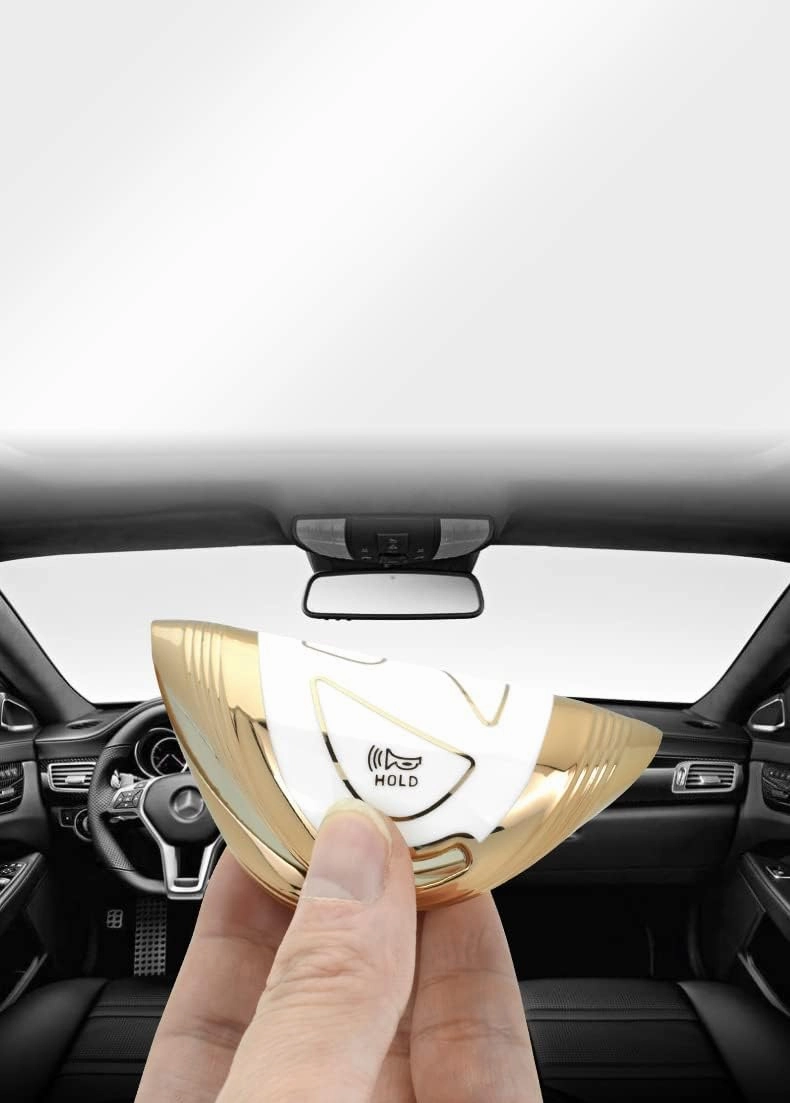 ontto 7-button Key Fob Cover Gold Edge Car Key Holder Fit for Hyundai Ionic 6 Grandeur GN7 2023 Kona Ev 2023 New Kona SX 2