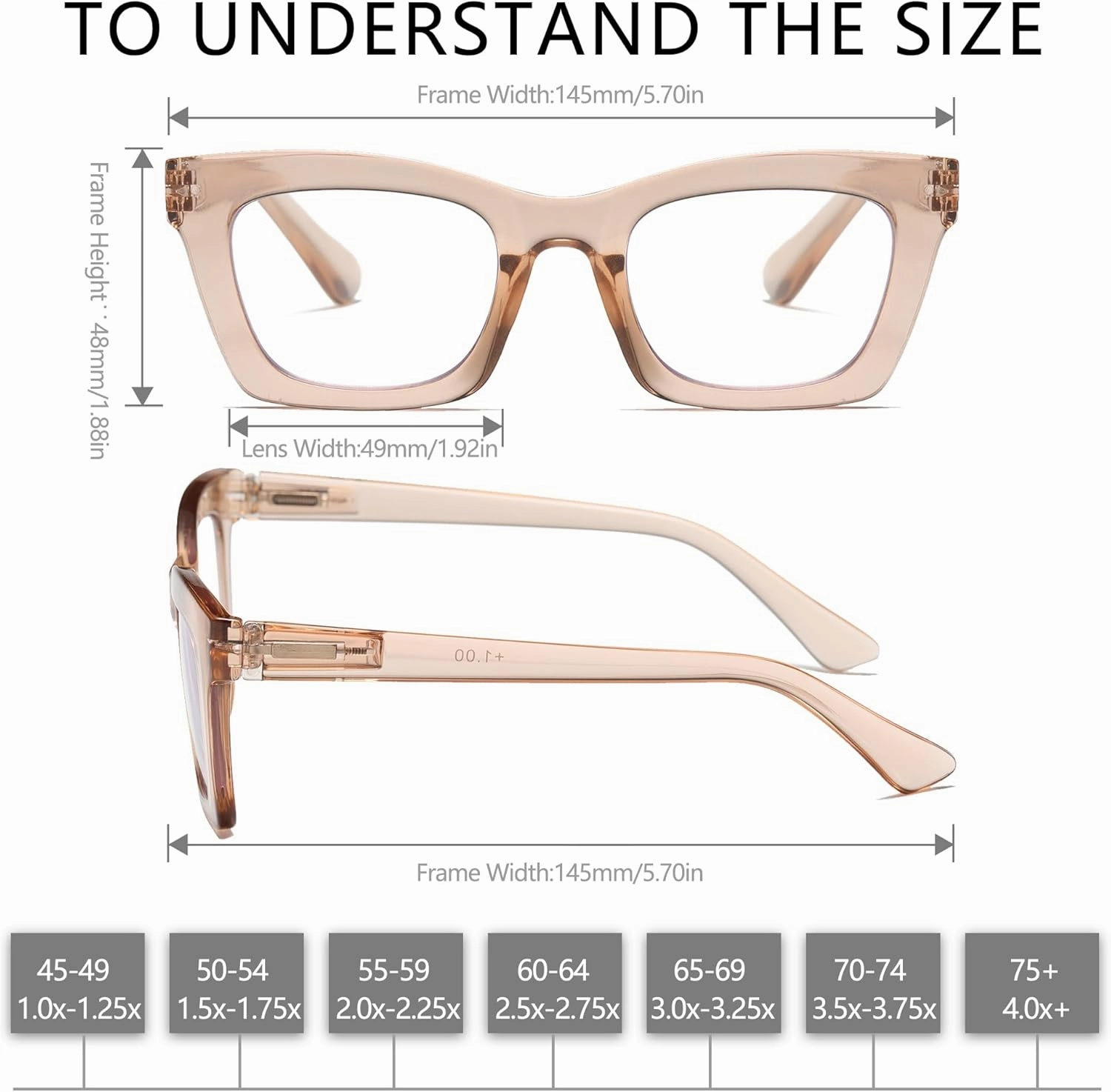 Oprah Style Readers for Women - Stylis Style Reading Glasses with Blue Light Blocking and Spring Hinge
