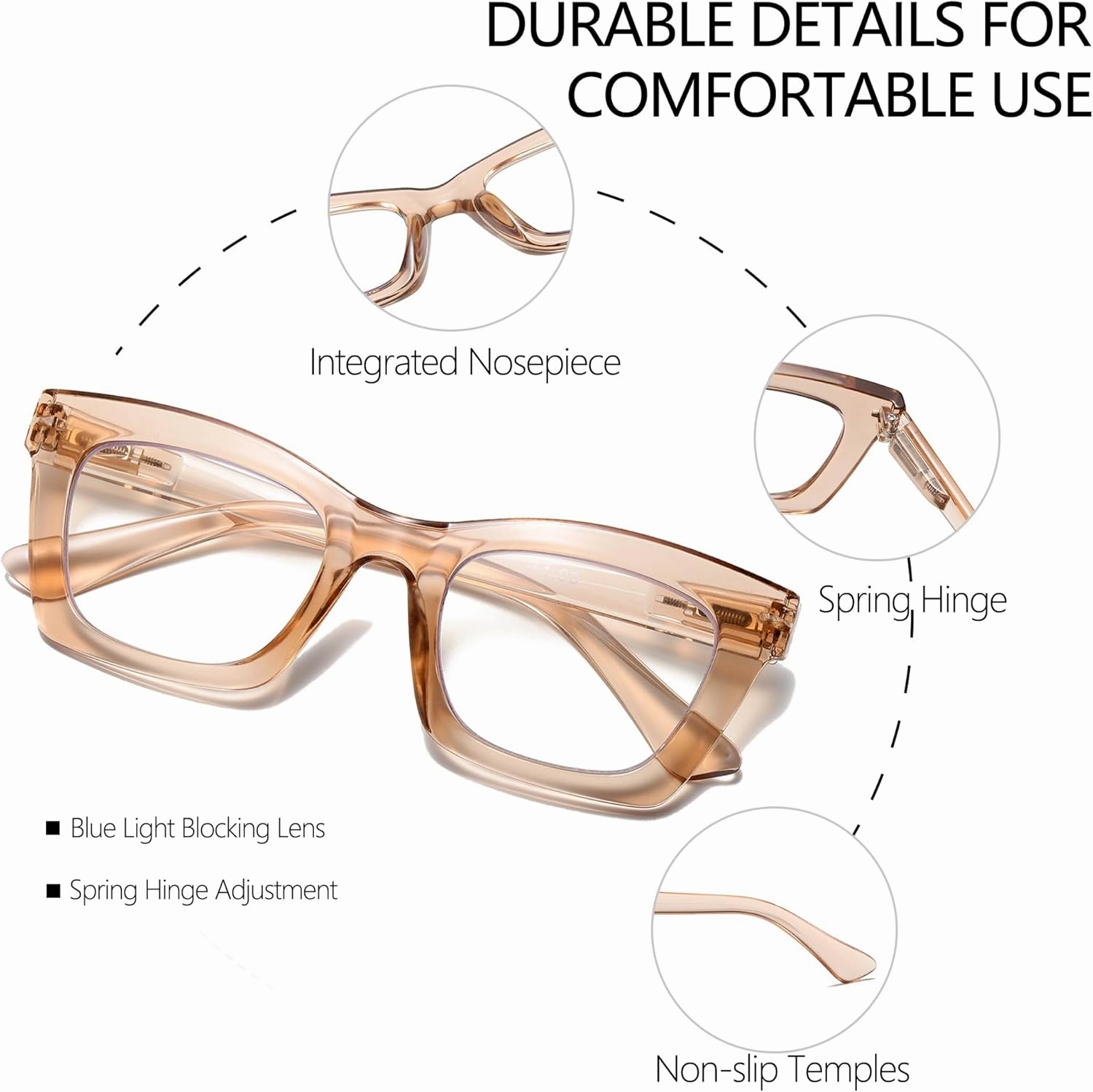 Oprah Style Readers for Women - Stylis Style Reading Glasses with Blue Light Blocking and Spring Hinge