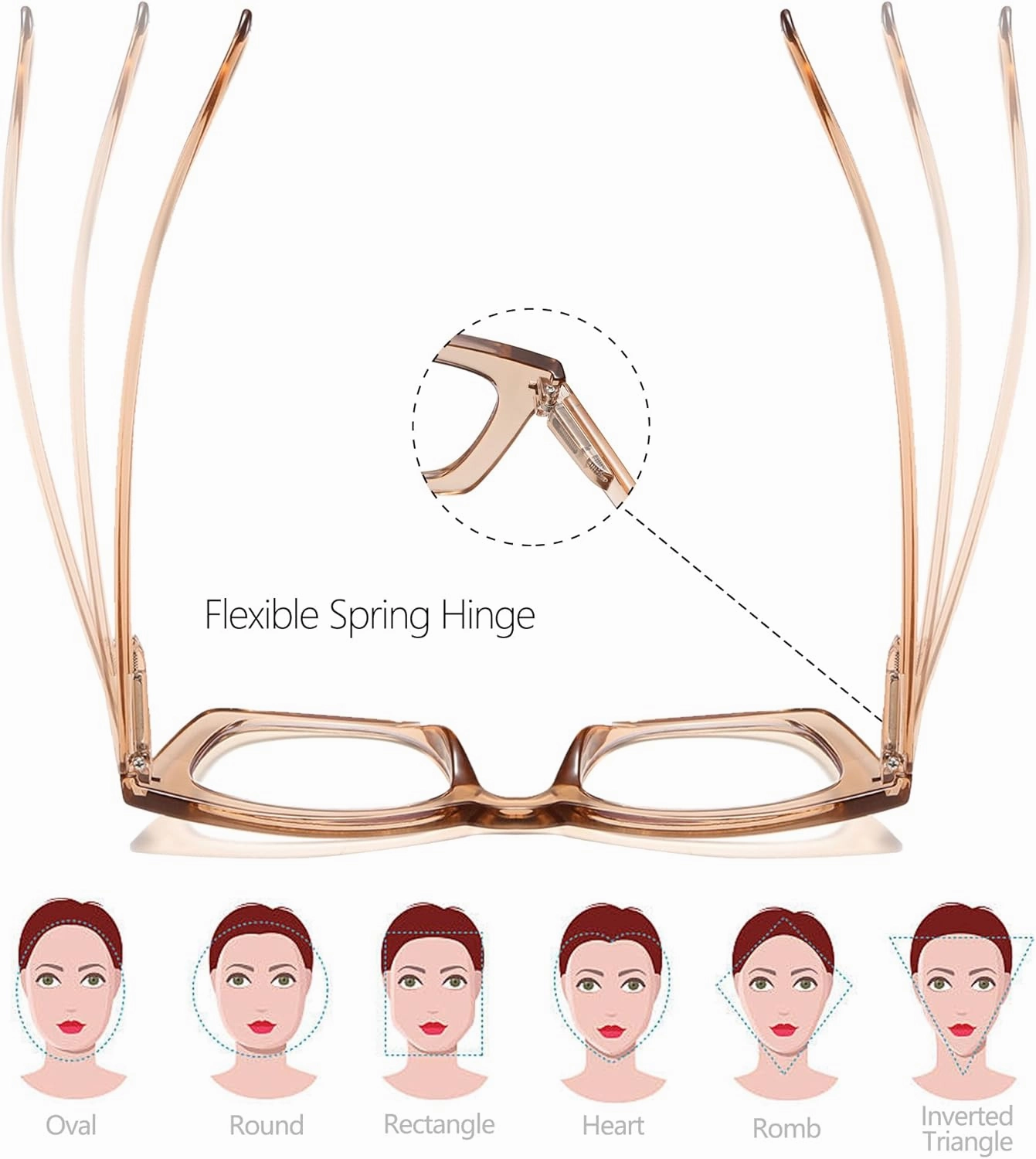 Oprah Style Readers for Women - Stylis Style Reading Glasses with Blue Light Blocking and Spring Hinge
