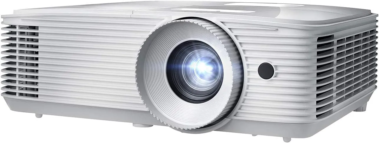 Optoma EH412 1080P HDR DLP Professional Projector | Super Bright 4500 Lumens | Business Presentations, Classrooms, and Meeting Rooms | 15000 Hour Lamp Life | 4K HDR Input | Speaker Built in , White