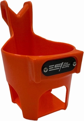 Orange Water Bottle Holder for Fence | Cup Holder and Caddy | Holds Stanley, Yeti, Gatorade Products | Baseball and Softball Dugout Organizer, Stackable for Easy Storage | Made in USA