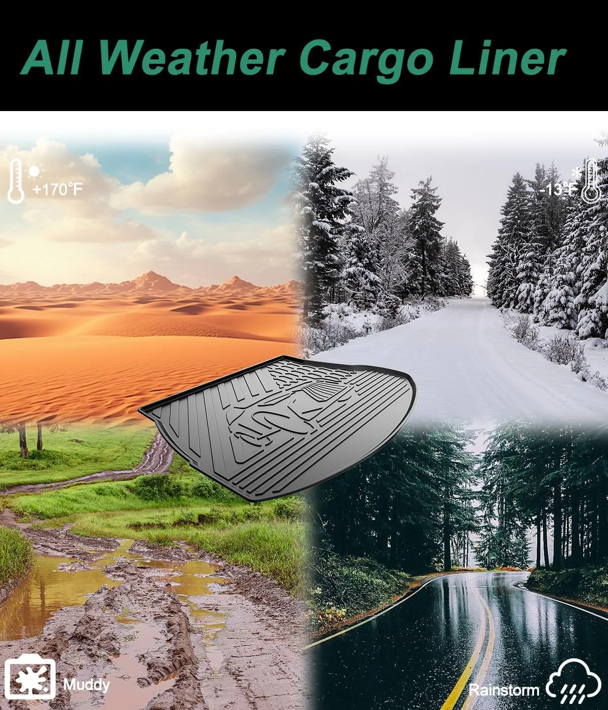 Original 2022-2025 NX Trunk Mat for Lexus NX/NX250/NX350/NX350h/NX450h  - Custom Fit TPE Cargo Liner - All Weather Cargo Mats for Lexus NX & NX Hybrid 2022 2023 2024 Accessories