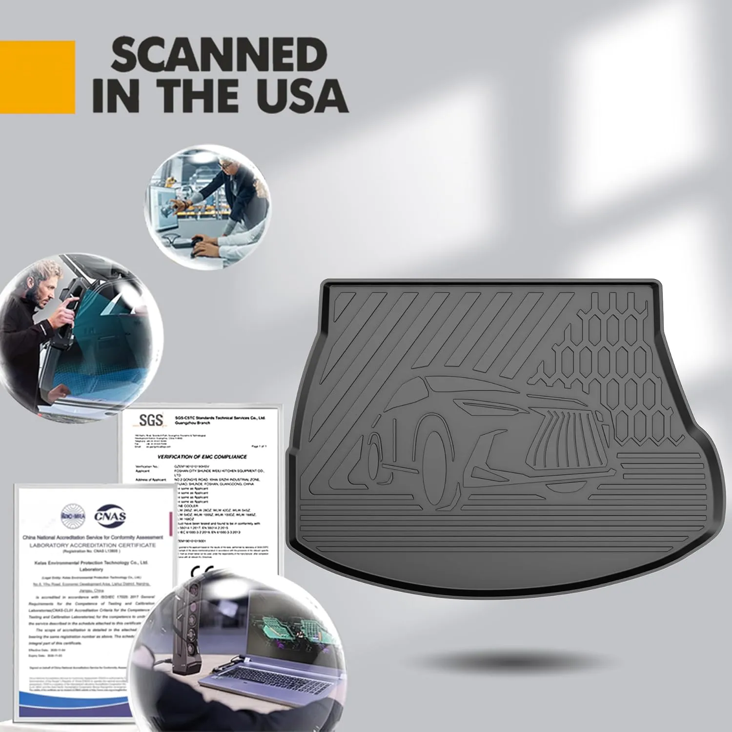 Original 2022-2025 NX Trunk Mat for Lexus NX/NX250/NX350/NX350h/NX450h  - Custom Fit TPE Cargo Liner - All Weather Cargo Mats for Lexus NX & NX Hybrid 2022 2023 2024 Accessories