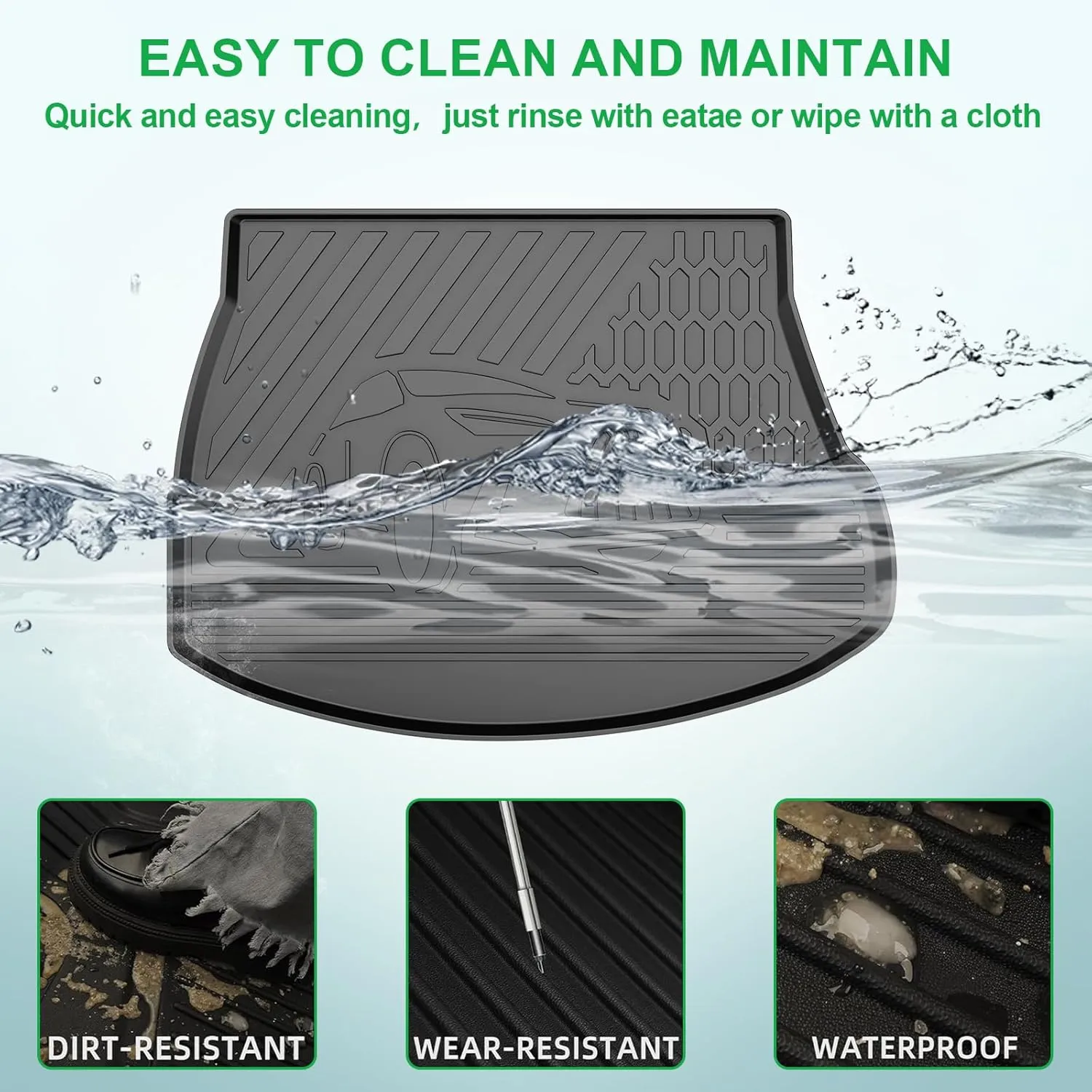 Original 2022-2025 NX Trunk Mat for Lexus NX/NX250/NX350/NX350h/NX450h  - Custom Fit TPE Cargo Liner - All Weather Cargo Mats for Lexus NX & NX Hybrid 2022 2023 2024 Accessories