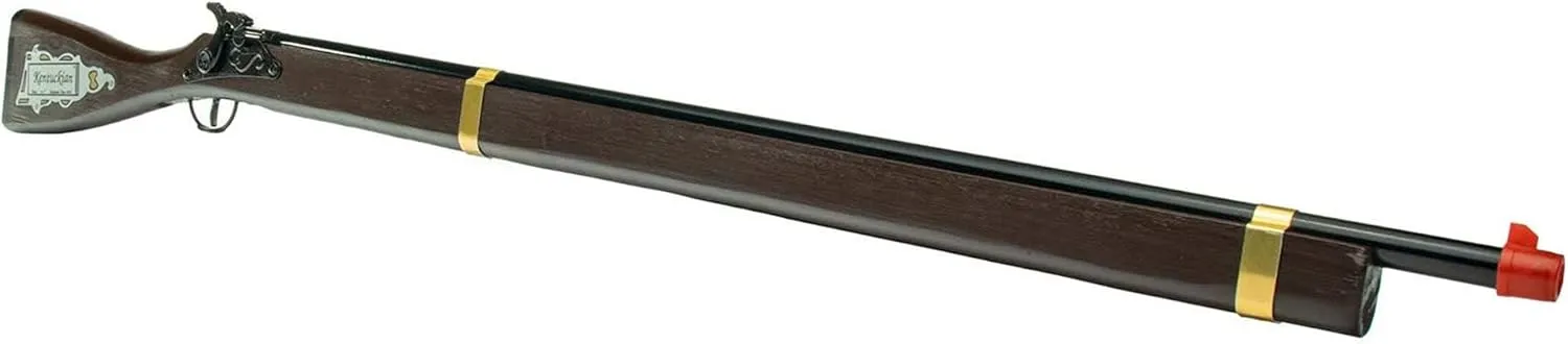 PARRIS CLASSIC QUALITY TOYS EST. 1936 Kentucky Rifle - Real Wood & Steel Single, Shot Cap Rifle, Solid One-Piece Wood Stock, Die-Cast Metal, Fires #917 Caps, Great Theatrical Prop, Pre-1898 Design