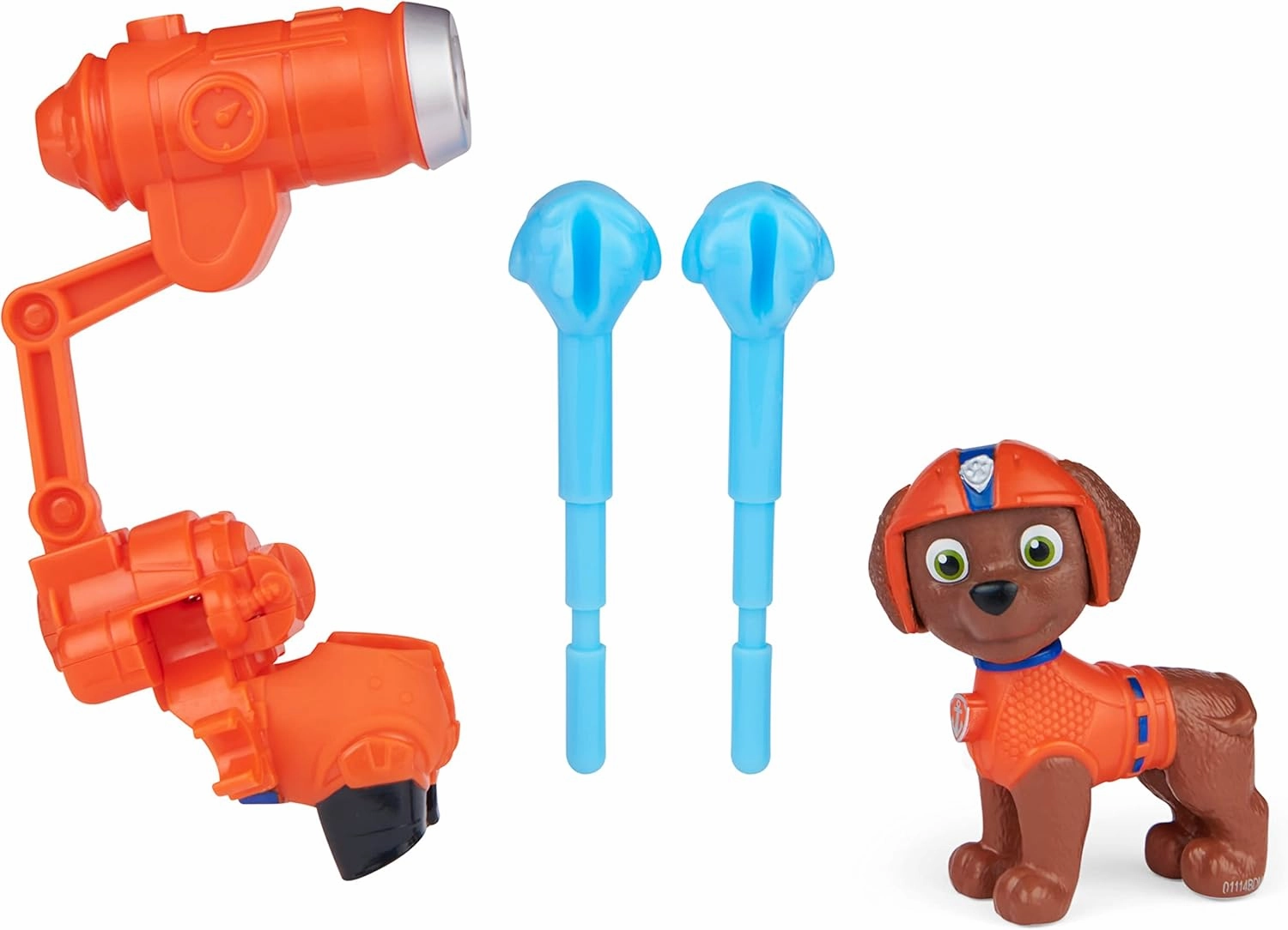Paw Patrol, Movie Collectible Zuma Action Figure with Clip-on Backpack and 2 Projectiles, Kids’ Toys for Ages 3 and up