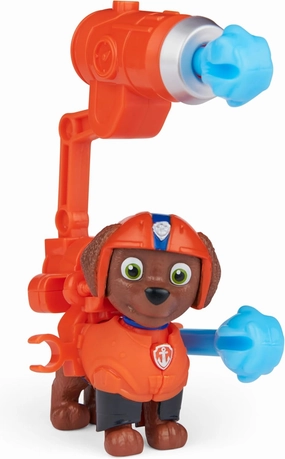 Paw Patrol, Movie Collectible Zuma Action Figure with Clip-on Backpack and 2 Projectiles, Kids’ Toys for Ages 3 and up