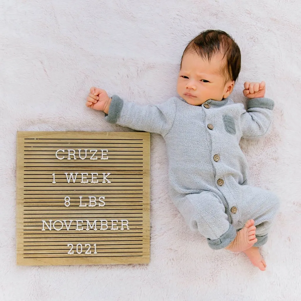 Pearhead Natural Wood Letterboard Set