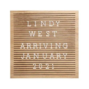 Pearhead Natural Wood Letterboard Set