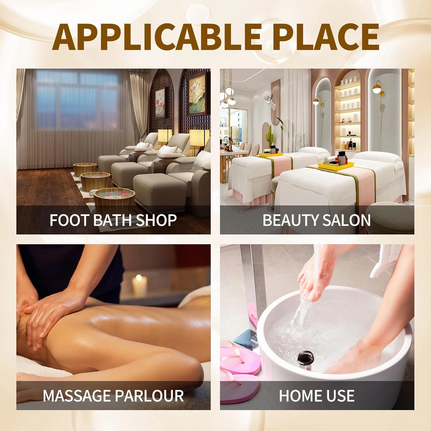 Pedicure Kit Foot Soak Set: Bubble Salt, Sugar Scrub, Massage Mask, Massage Lotion in a Box, 4 Step Foot Spa Kit for Dry Feet,Tired Feet（3 Set Golden petals)