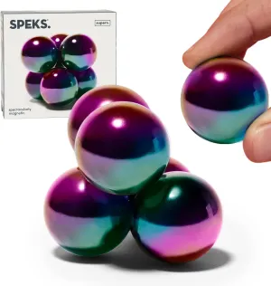 peks Supers Magnetic Balls Fidget Toy for Adults and Teens 14  | Stress Relief, Desk Toy | Set of 6 | Oil Slick